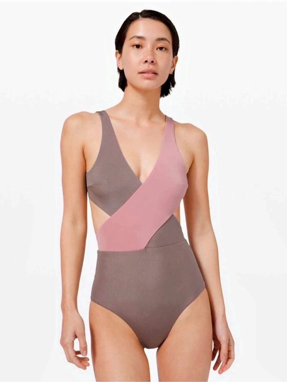 lululemon All that Glimmers Wrap One-Piece Pink & Gray